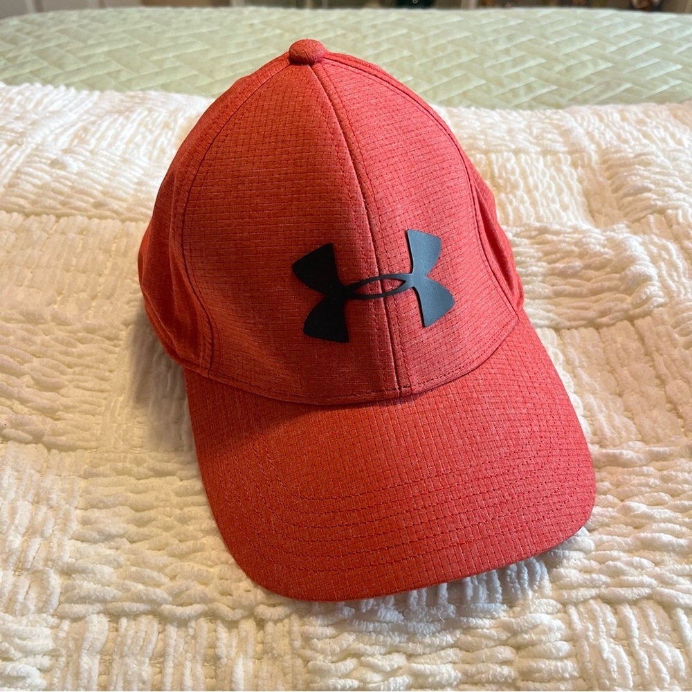 Under Armour Fitted Hat Red L/XL Classic Fit Lightweight Headline 6 Panel